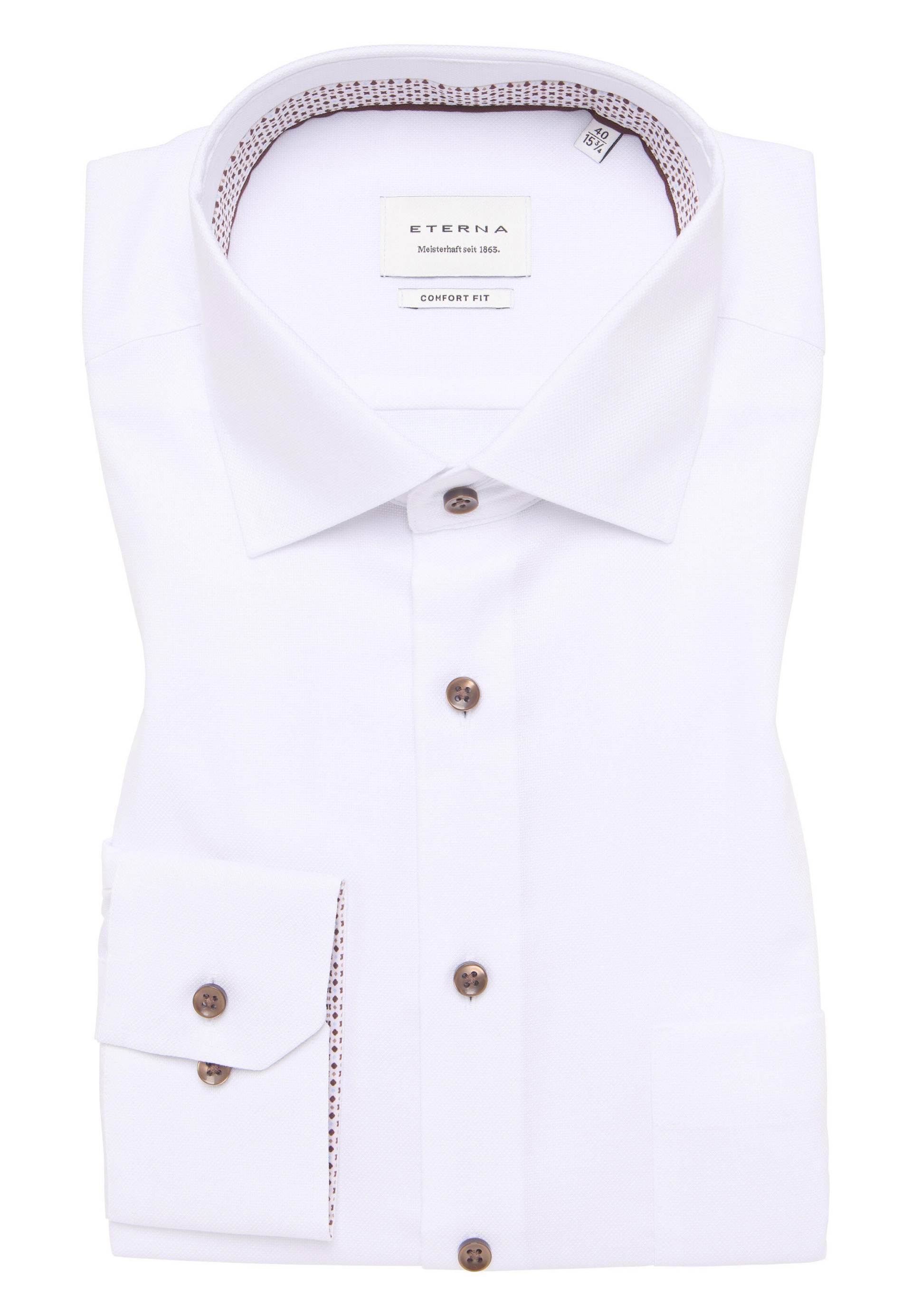 ETERNA - Hemd Natté Langarm weiß von ETERNA