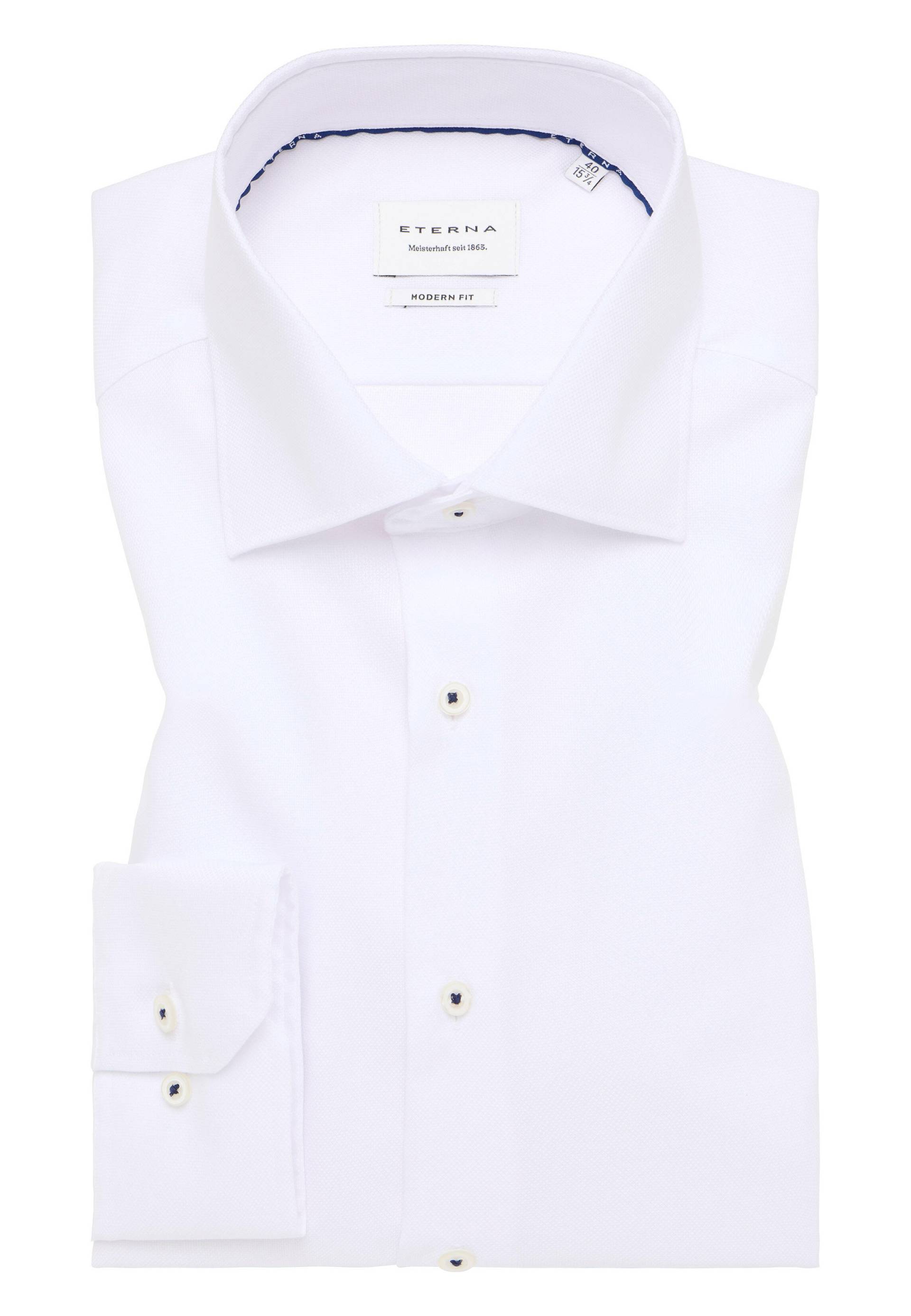 ETERNA - Hemd Natté Langarm weiß von ETERNA