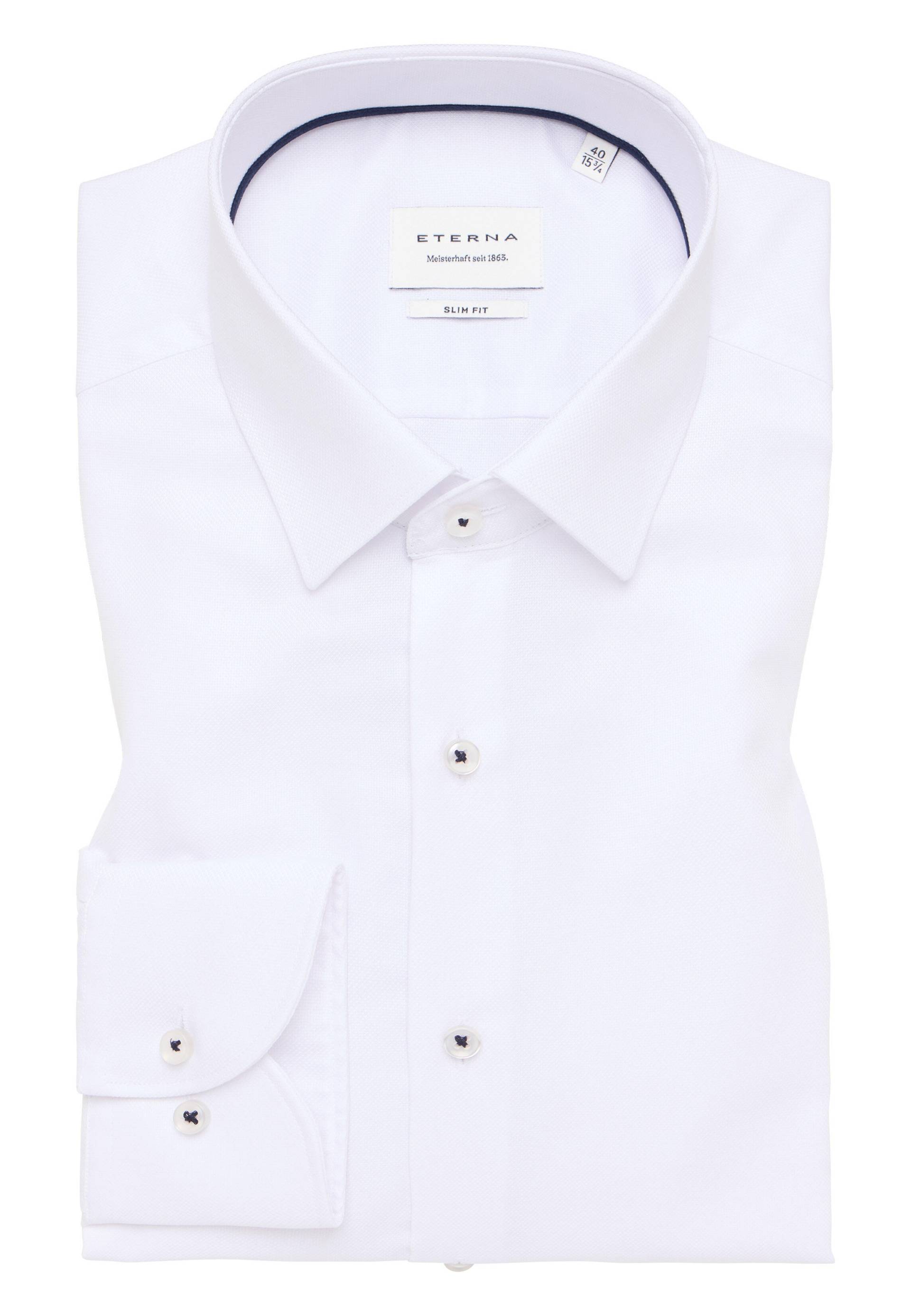 ETERNA - Hemd Natté Langarm weiß von ETERNA