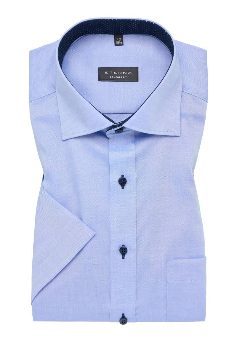 ETERNA - Hemd Pinpoint Kurzarm blau - Gr. - 46 von ETERNA