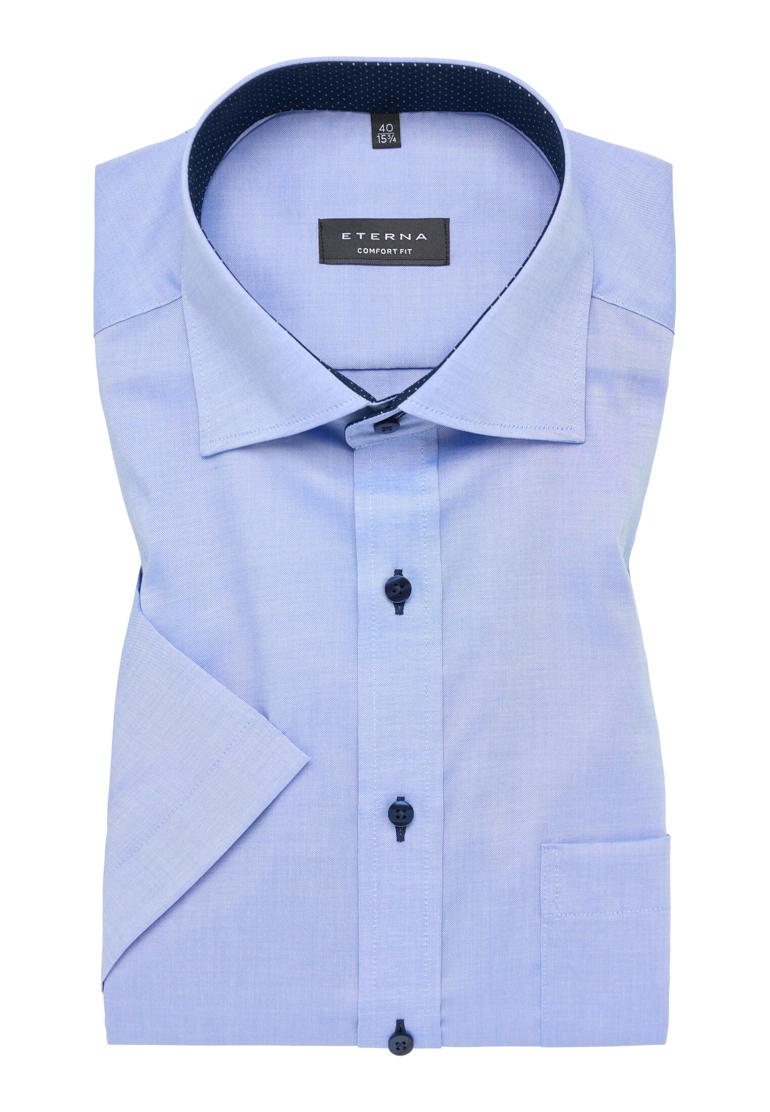 ETERNA - Hemd Pinpoint Kurzarm blau - Gr. - 48 von ETERNA