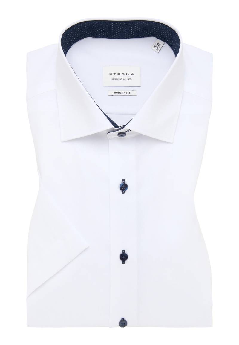 ETERNA - Hemd Pinpoint Kurzarm weiß - Gr. - 48 von ETERNA