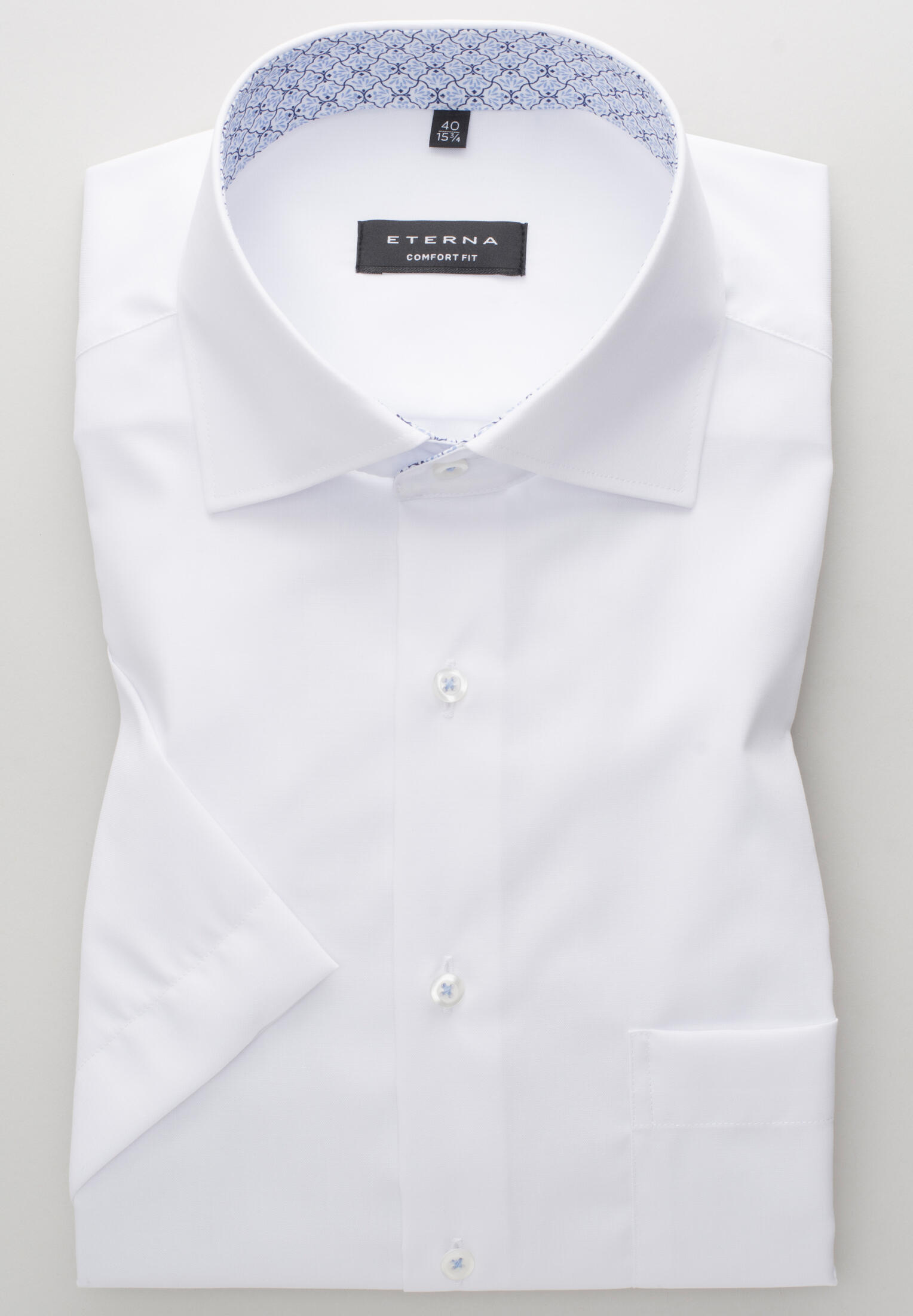 ETERNA - Hemd Pinpoint Kurzarm weiß von ETERNA