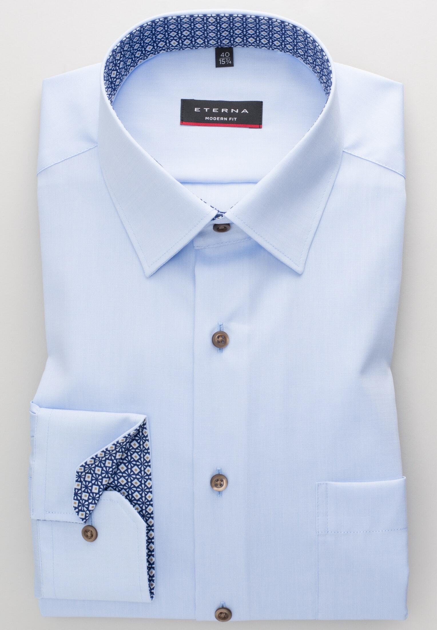 ETERNA - Hemd Pinpoint Langarm hellblau von ETERNA