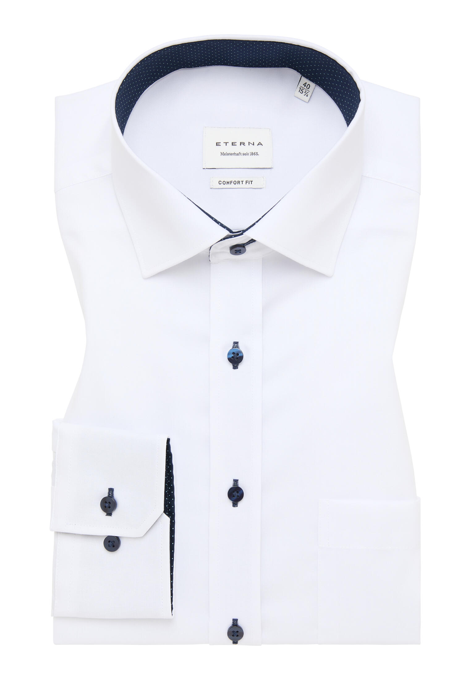 ETERNA - Hemd Pinpoint Langarm weiß von ETERNA