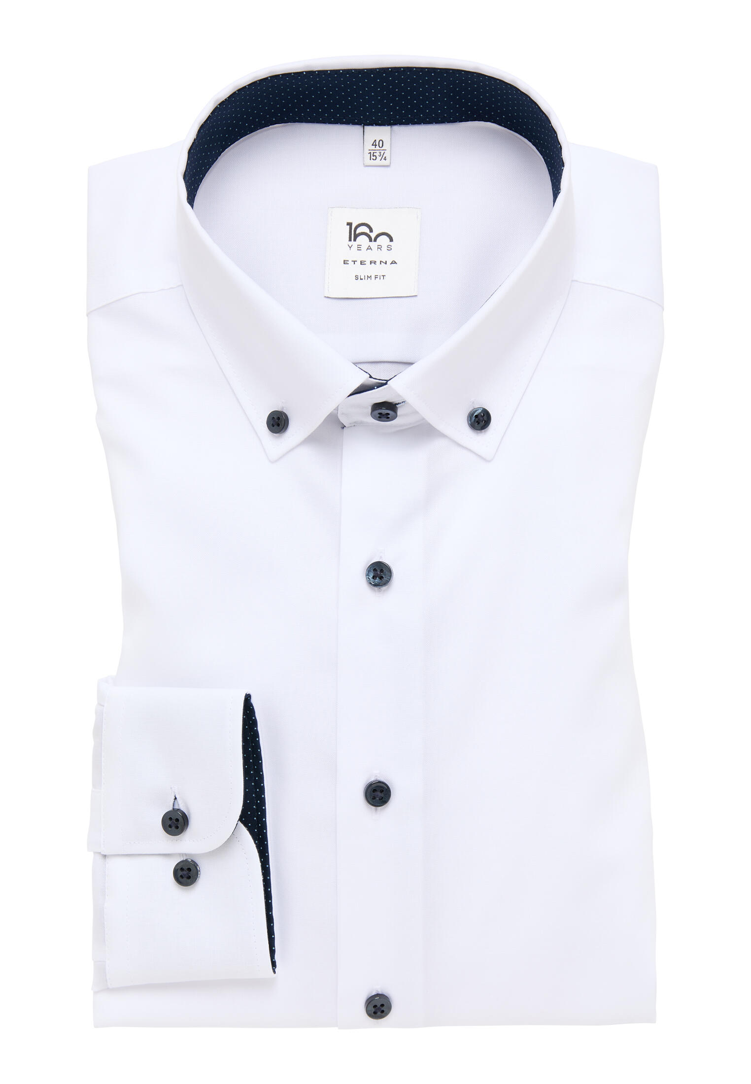 ETERNA - Hemd Pinpoint Langarm weiß von ETERNA