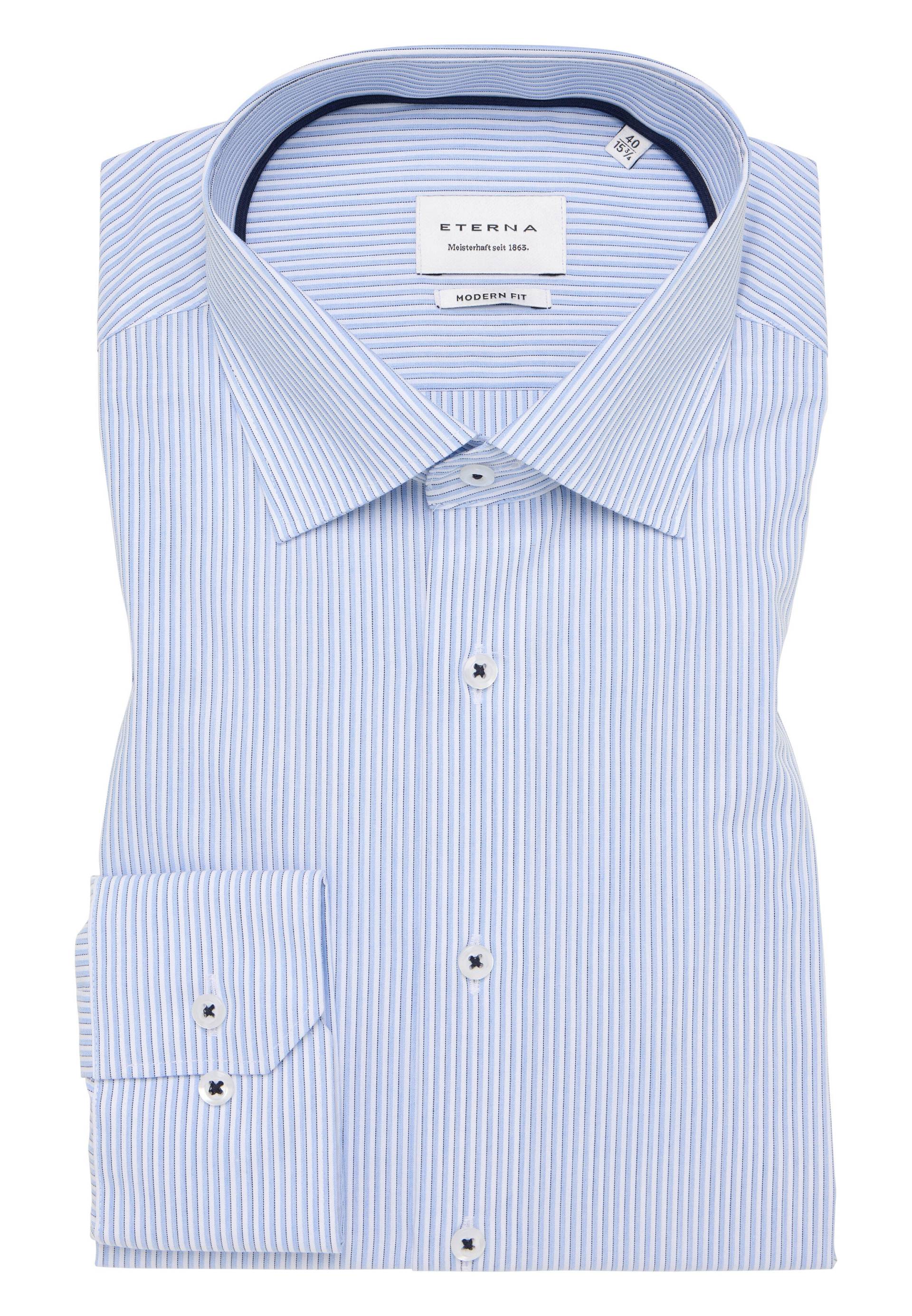 ETERNA - Hemd Popeline Langarm hellblau von ETERNA