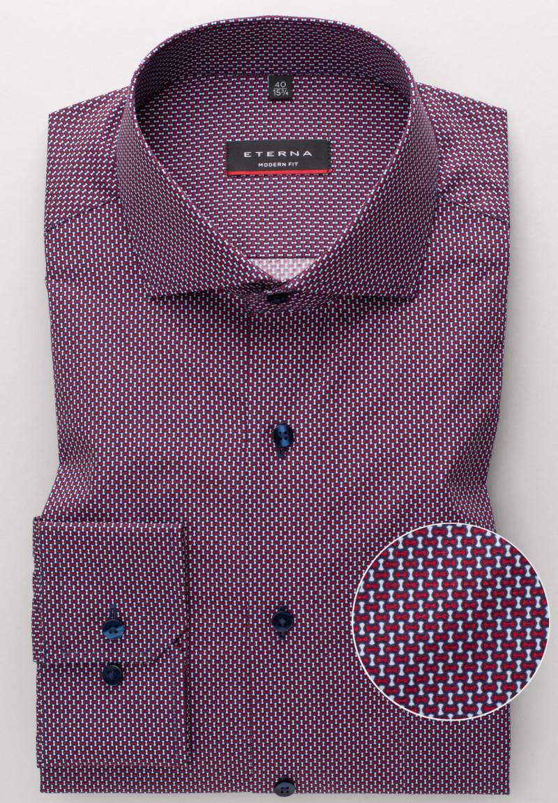 ETERNA - Hemd Popeline Langarm rot von ETERNA