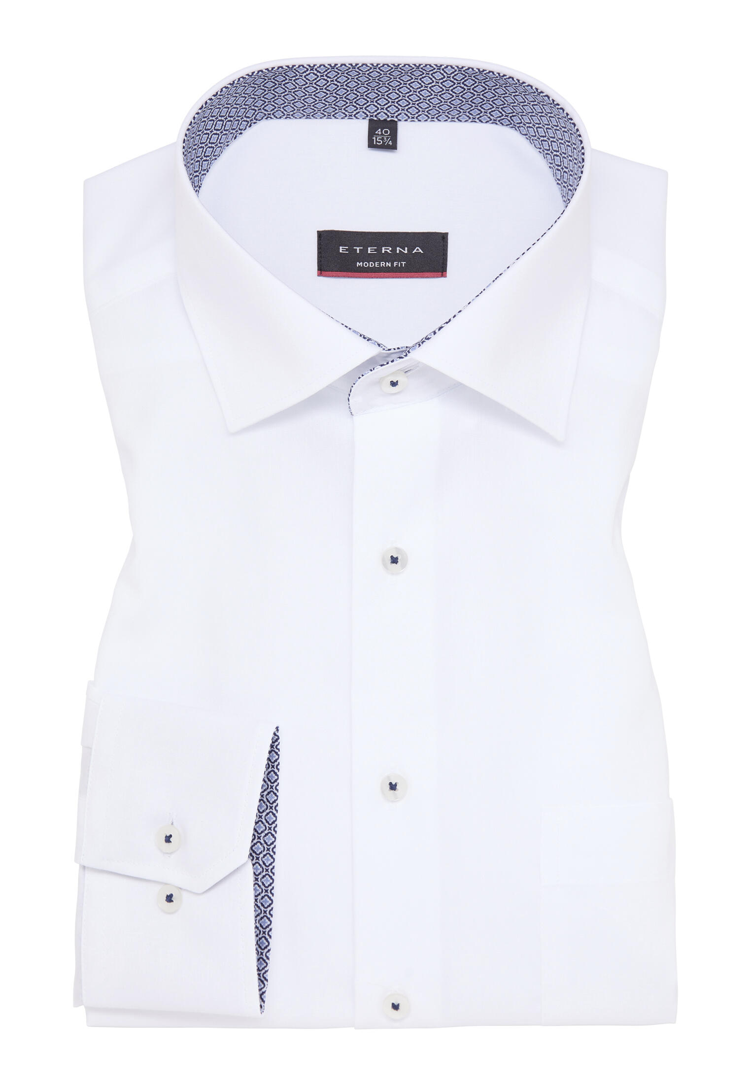 ETERNA - Hemd Popeline Langarm weiß von ETERNA