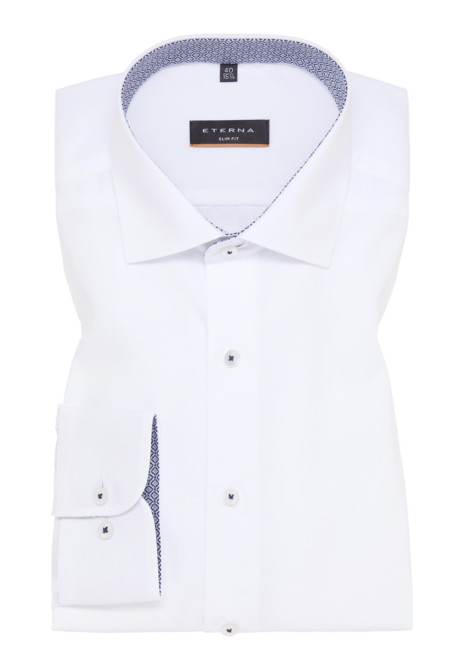 ETERNA - Hemd Popeline Langarm weiß von ETERNA