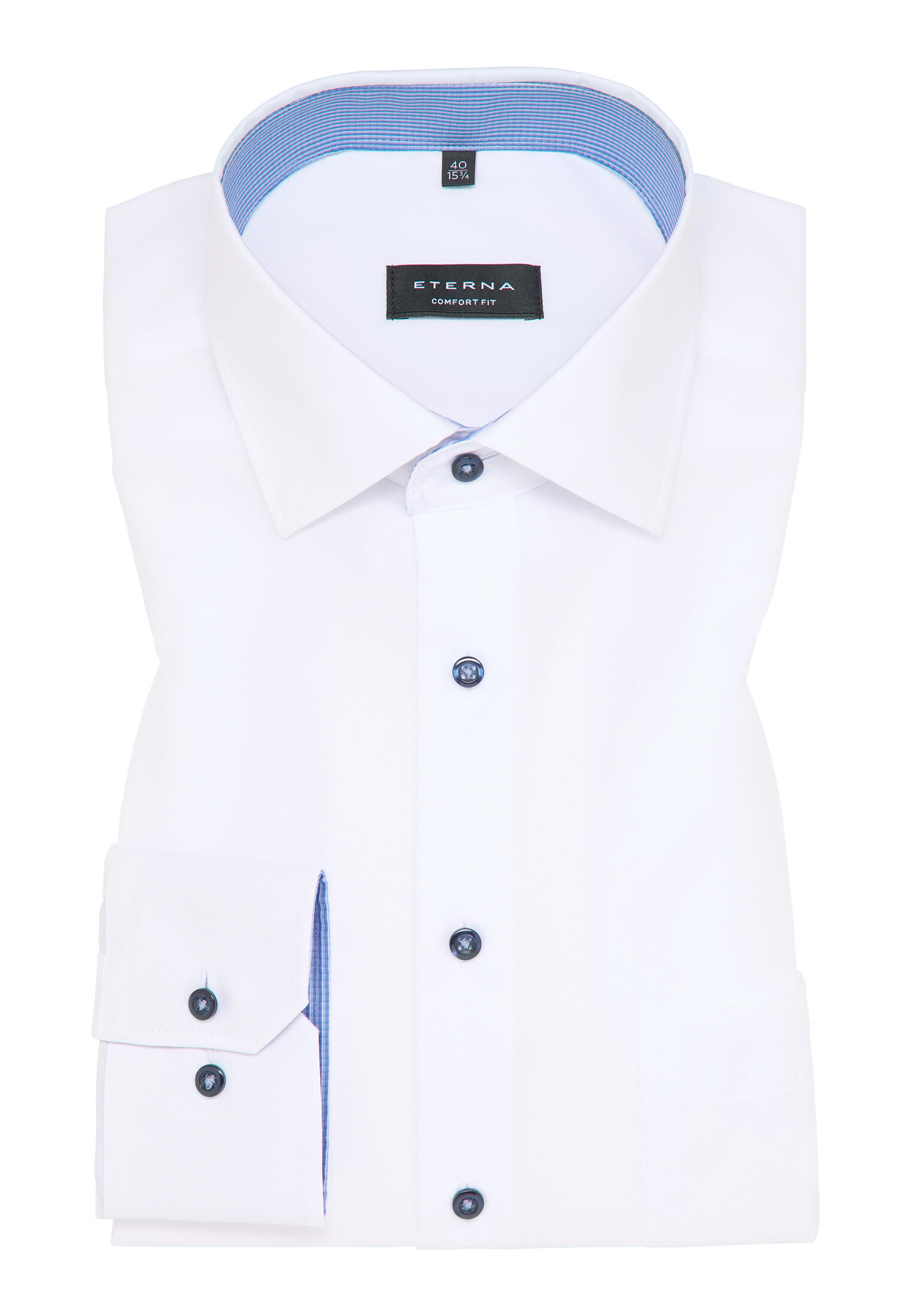 ETERNA - Hemd Popeline Langarm weiß von ETERNA