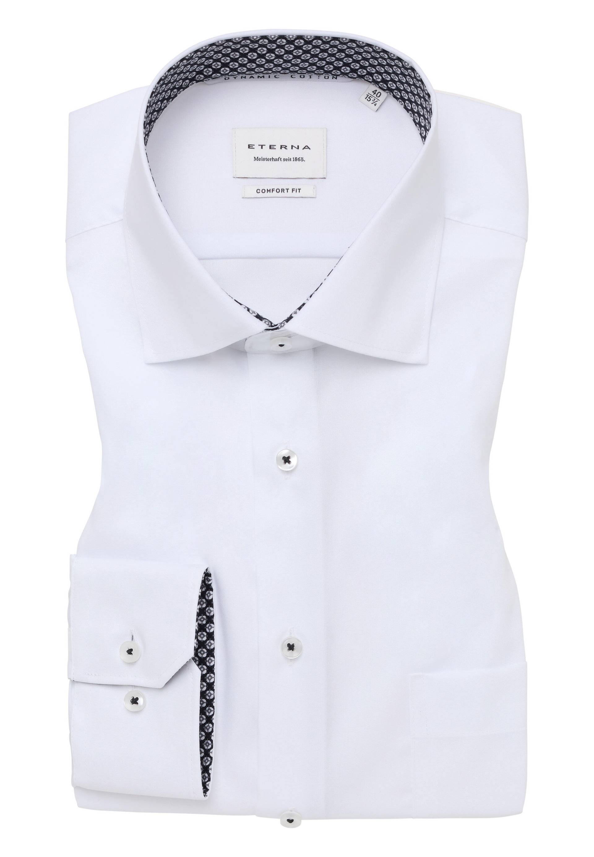 ETERNA - Hemd Popeline Langarm weiß von ETERNA