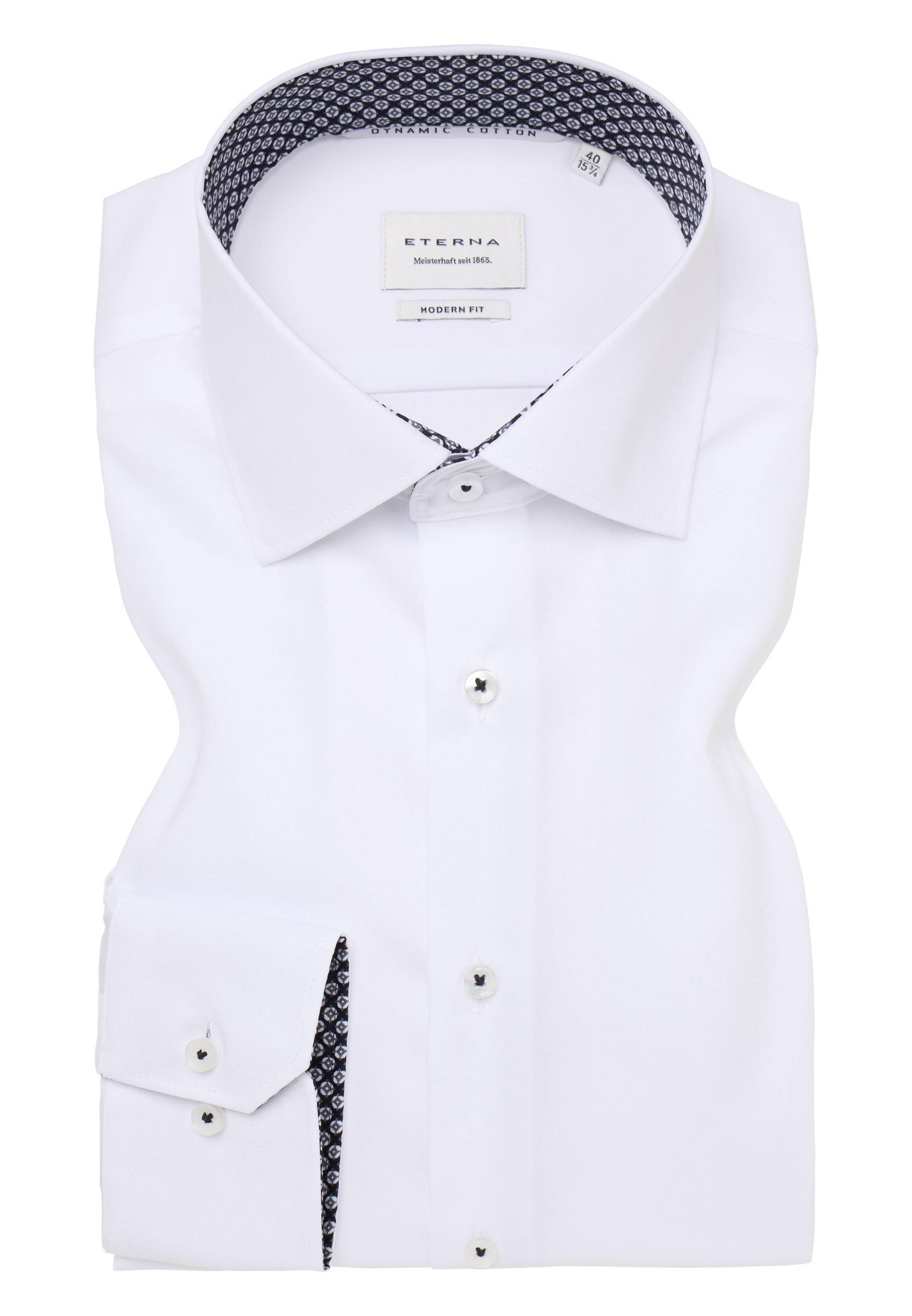 ETERNA - Hemd Popeline Langarm weiß von ETERNA