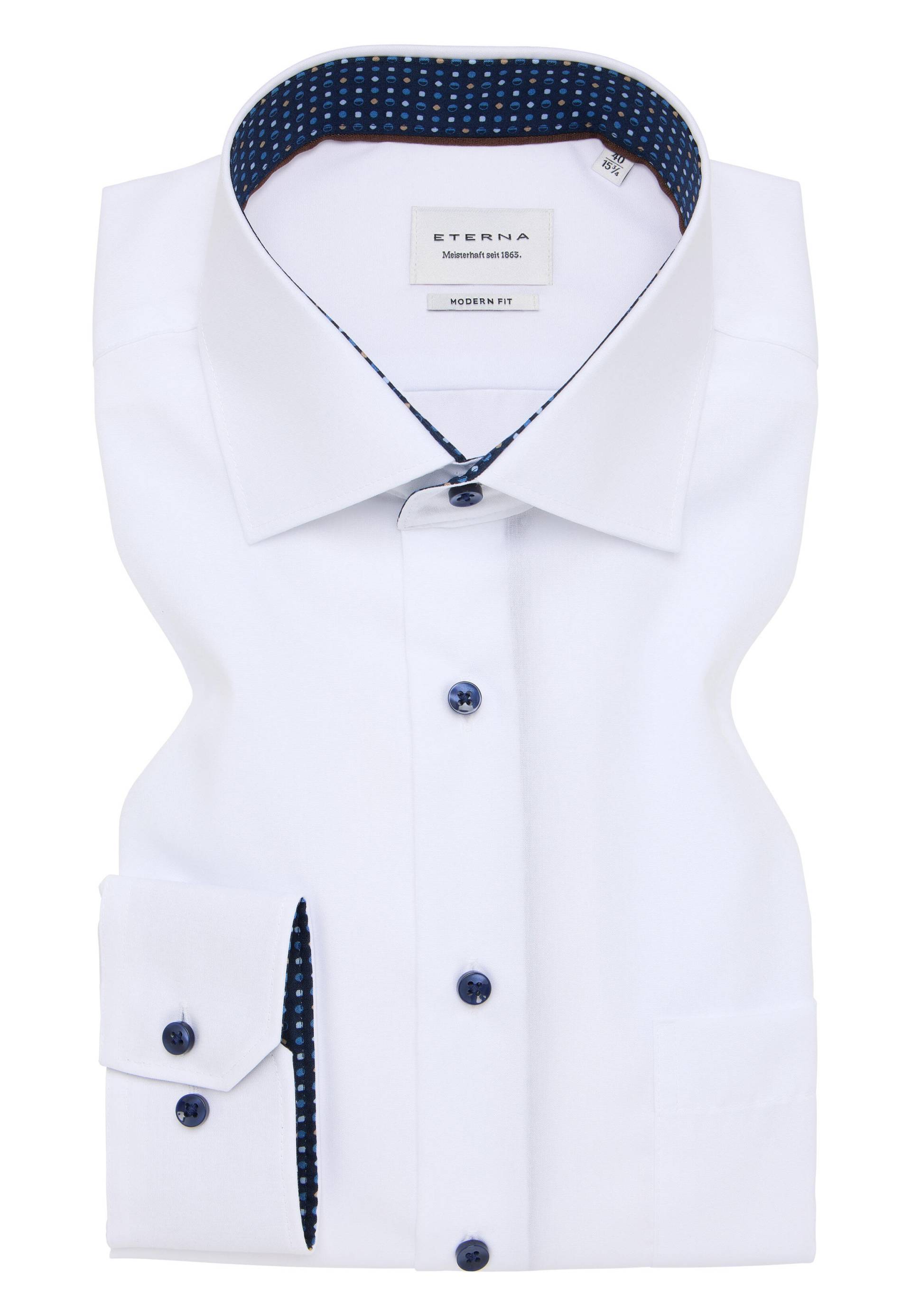 ETERNA - Hemd Popeline Langarm weiß von ETERNA