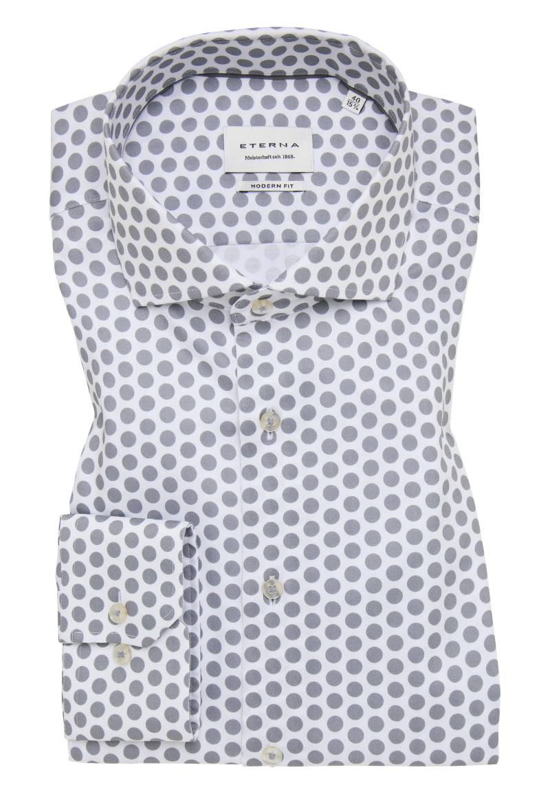 ETERNA - Hemd Satingewebe Langarm hellgrau von ETERNA