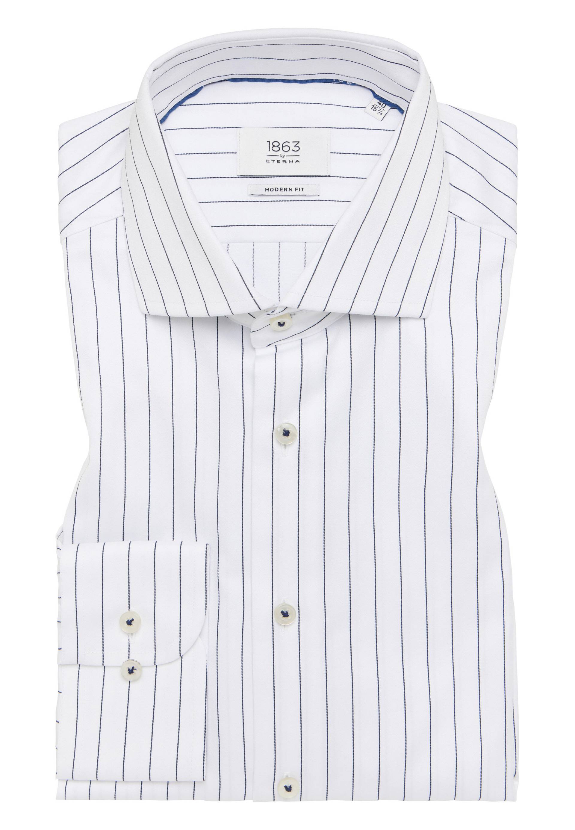 ETERNA - Hemd Satingewebe Langarm weiß von ETERNA