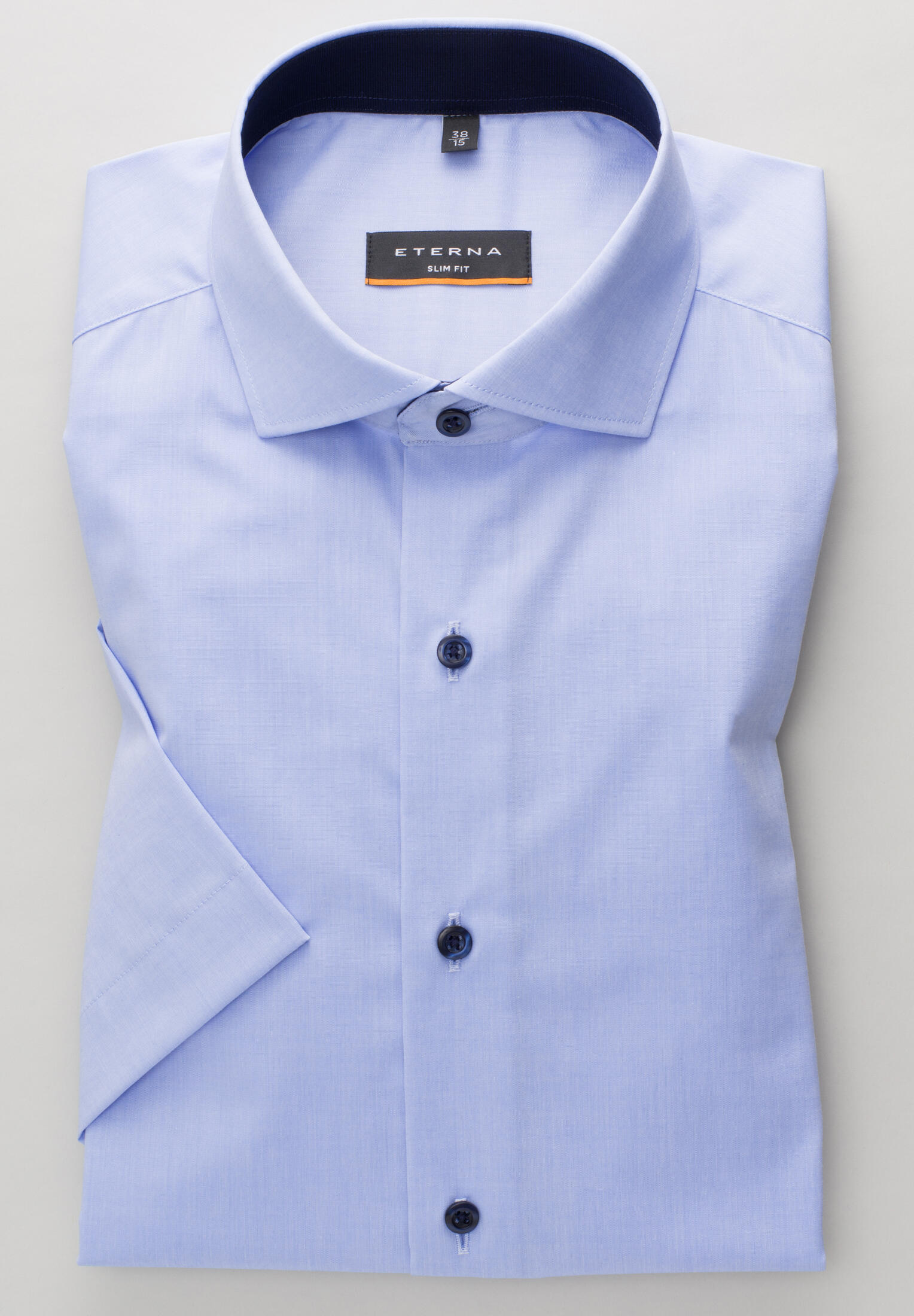 ETERNA - Hemd Stretch Kurzarm hellblau - Gr. - 38 von ETERNA