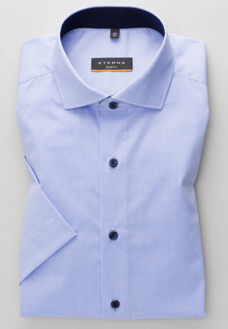 ETERNA - Hemd Stretch Kurzarm hellblau - Gr. - 38 von ETERNA