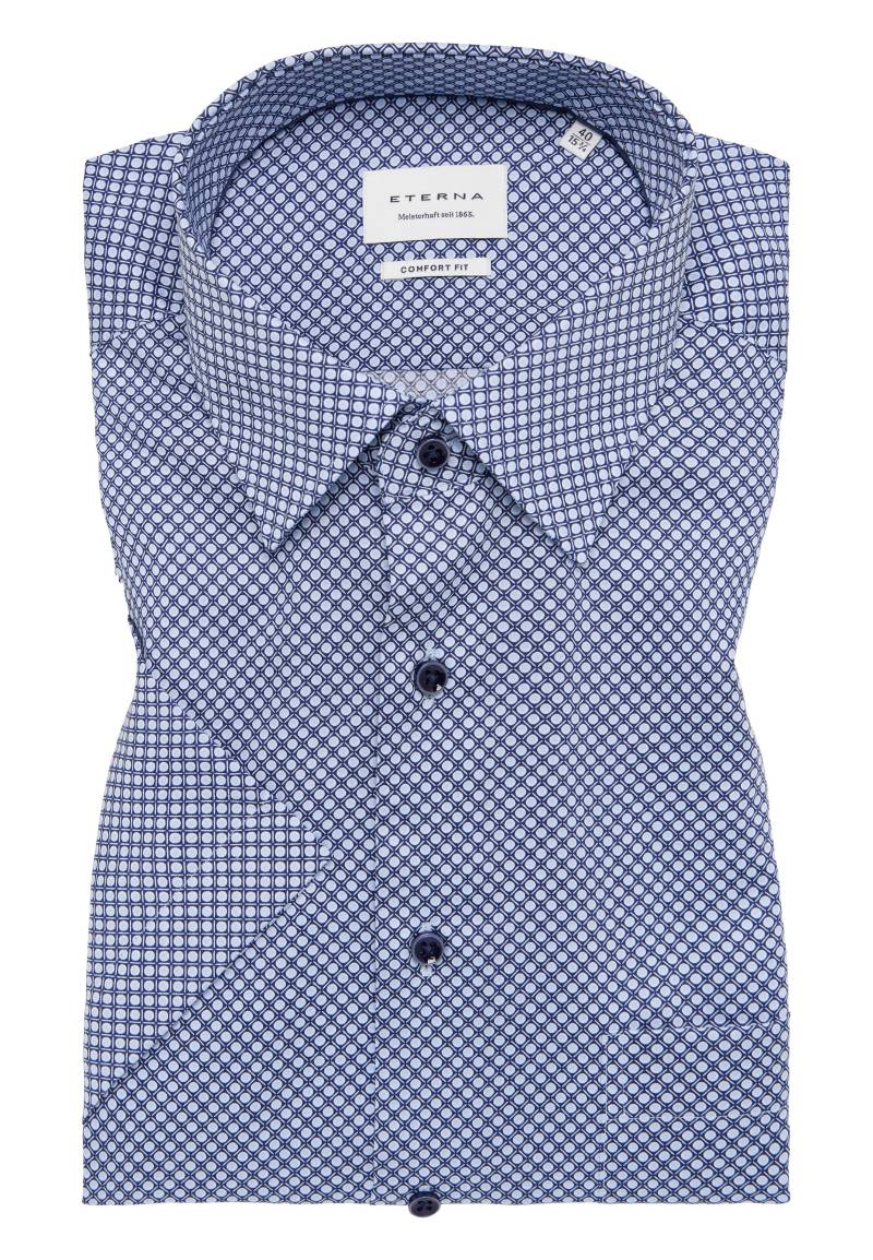 ETERNA - Hemd Twill Kurzarm blau - Gr. - 42 von ETERNA
