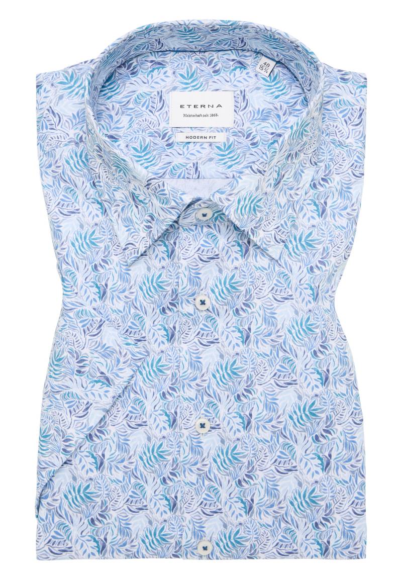 ETERNA - Hemd Twill Kurzarm blau von ETERNA