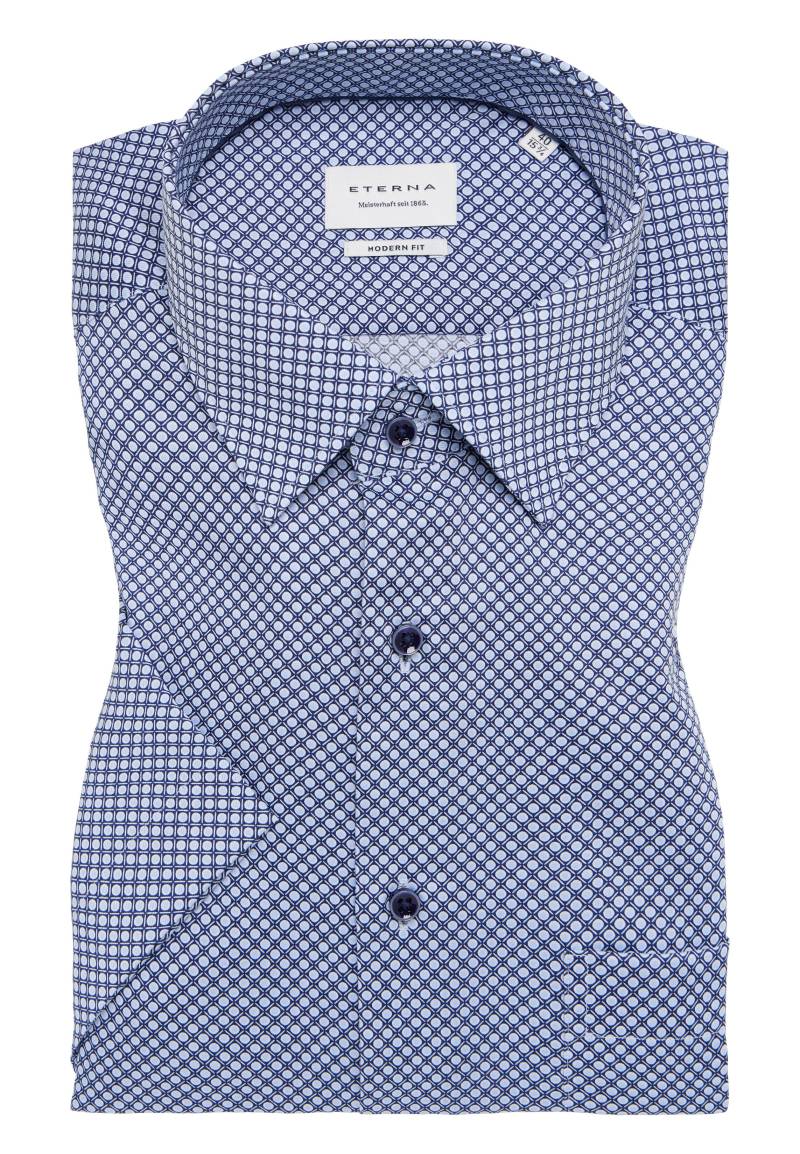 ETERNA - Hemd Twill Kurzarm blau von ETERNA