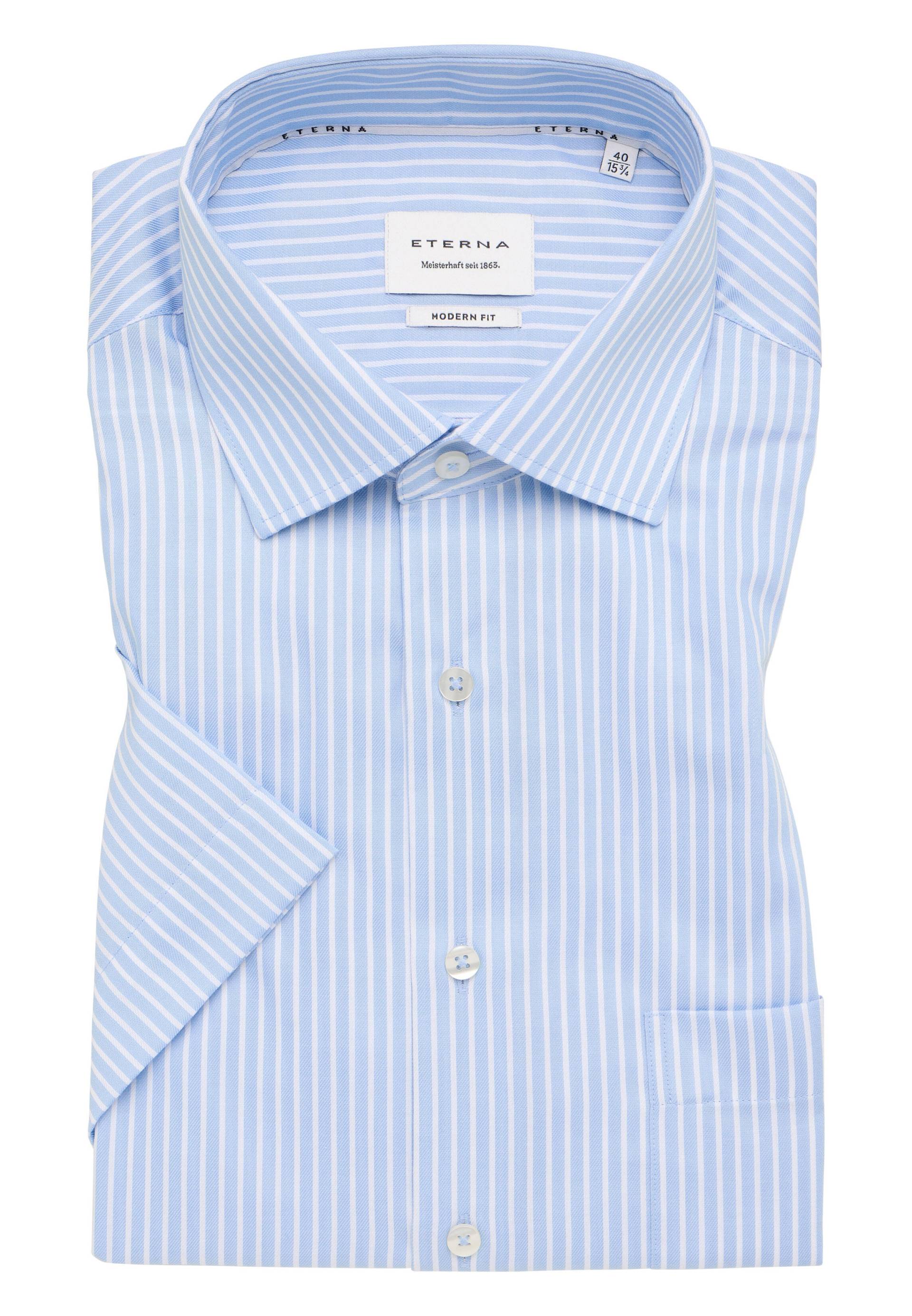 ETERNA - Hemd Twill Kurzarm hellblau von ETERNA