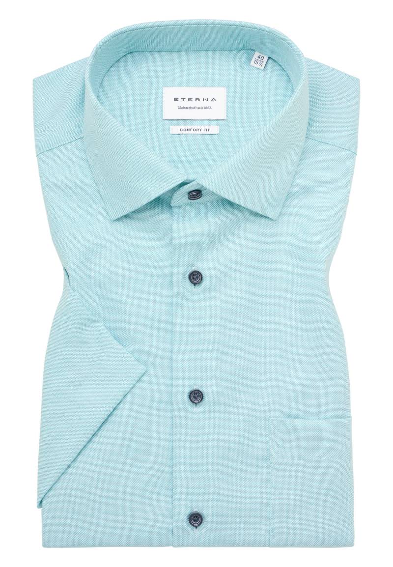 ETERNA - Hemd Twill Kurzarm mint - Gr. - 42 von ETERNA