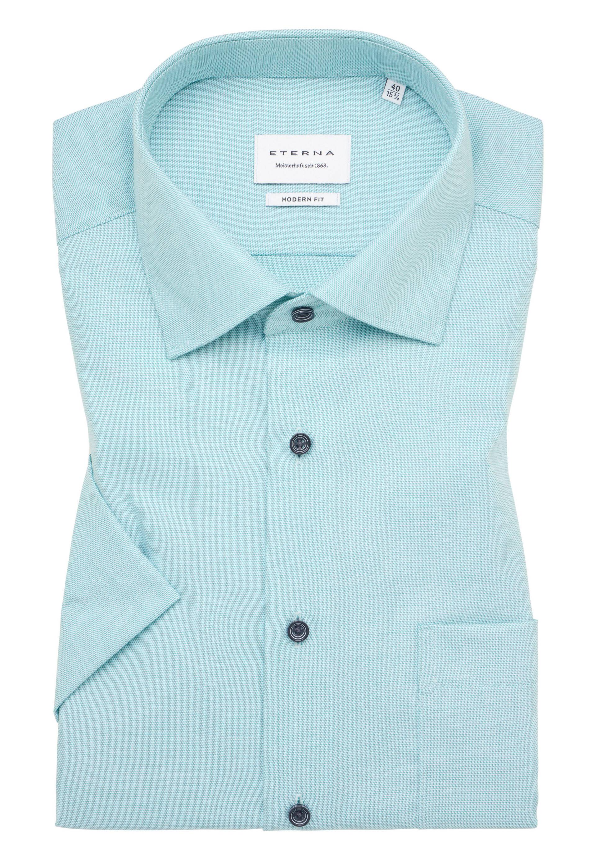 ETERNA - Hemd Twill Kurzarm mint von ETERNA