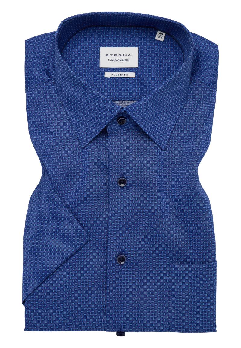 ETERNA - Hemd Twill Kurzarm navy von ETERNA
