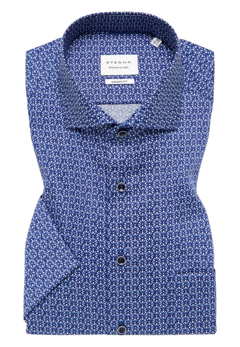 ETERNA - Hemd Twill Kurzarm navy von ETERNA