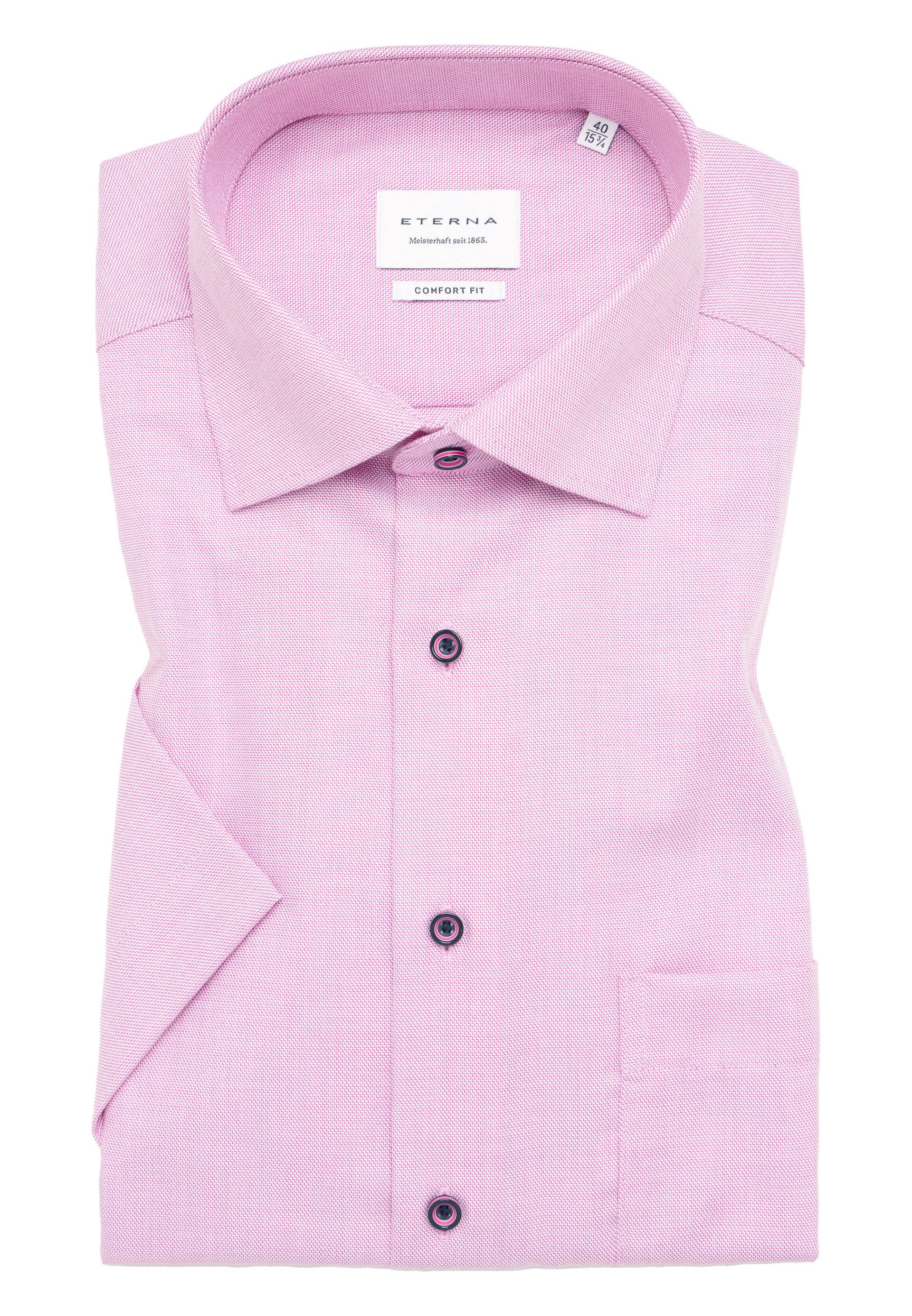 ETERNA - Hemd Twill Kurzarm pink von ETERNA