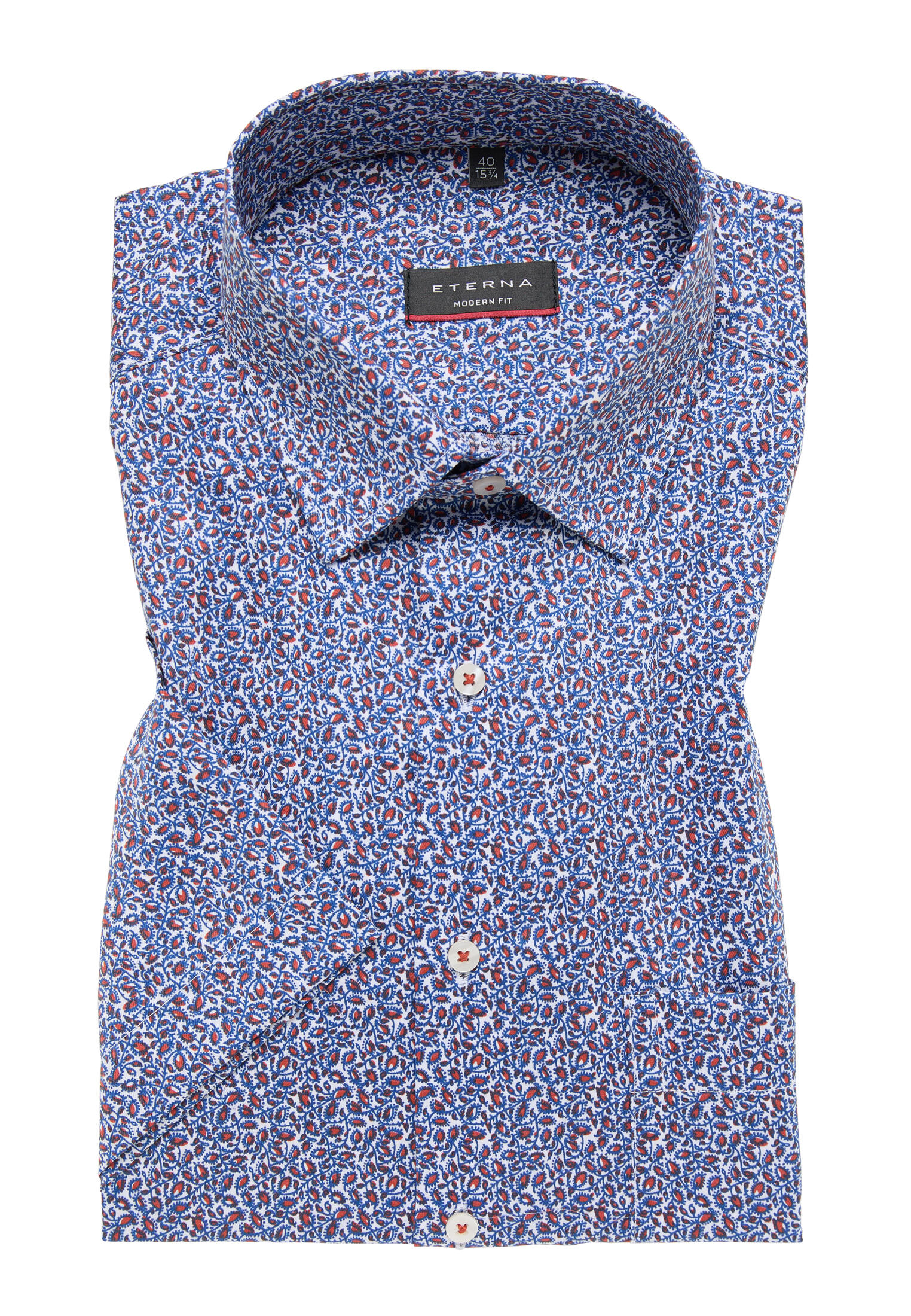 ETERNA - Hemd Twill Kurzarm rot von ETERNA