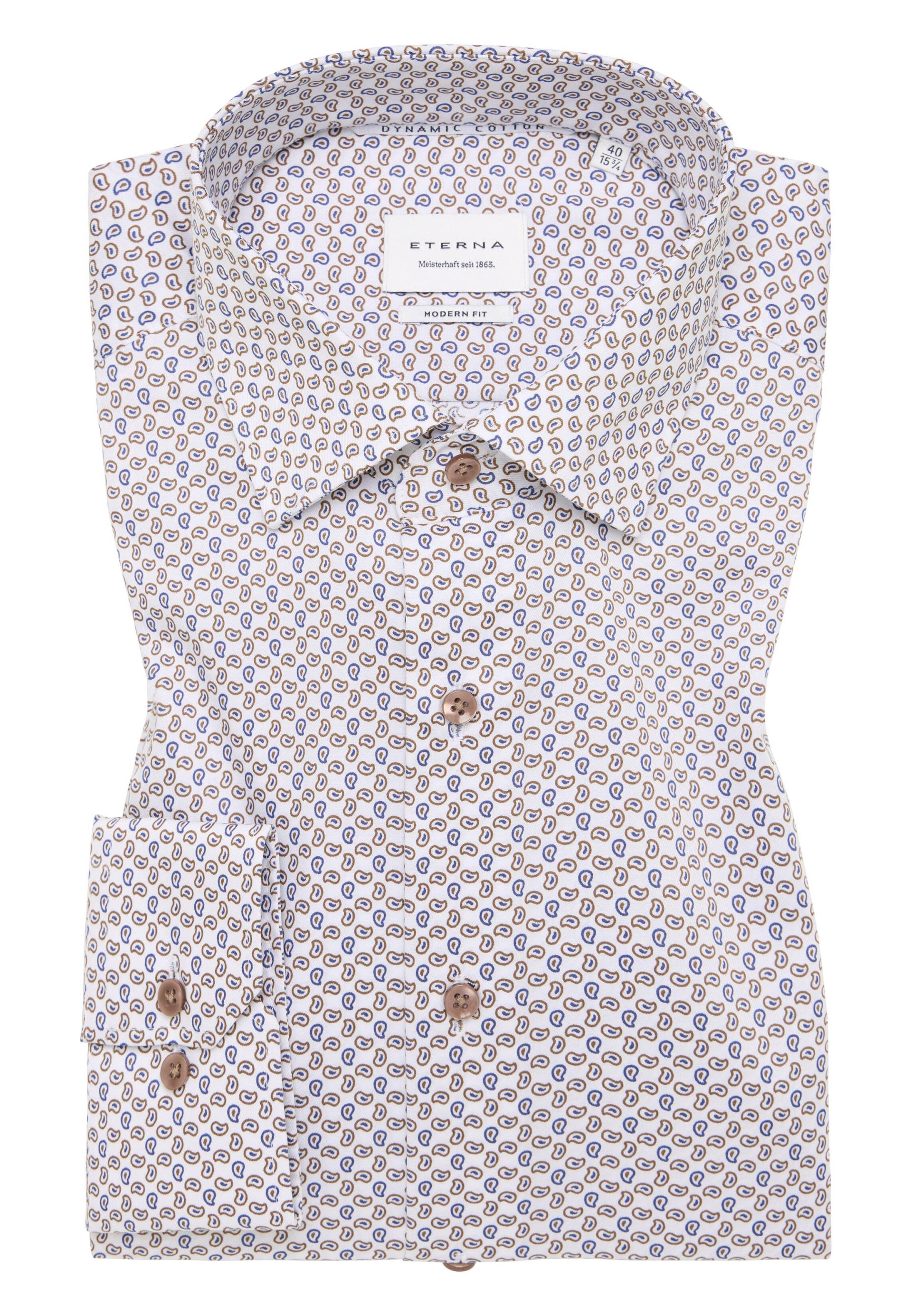 ETERNA - Hemd Twill Langarm beige von ETERNA