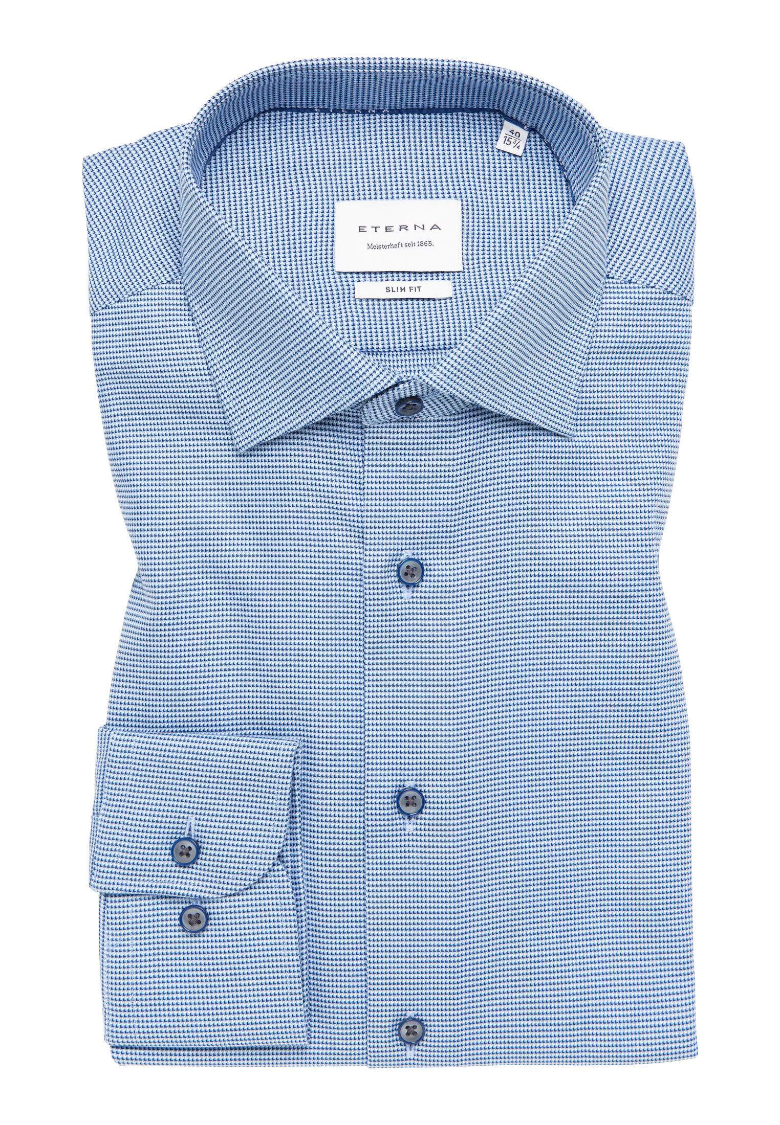 ETERNA - Hemd Twill Langarm blau von ETERNA