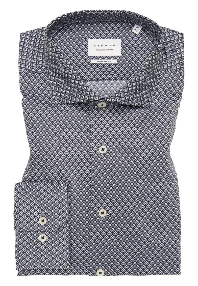 ETERNA - Hemd Twill Langarm grau von ETERNA