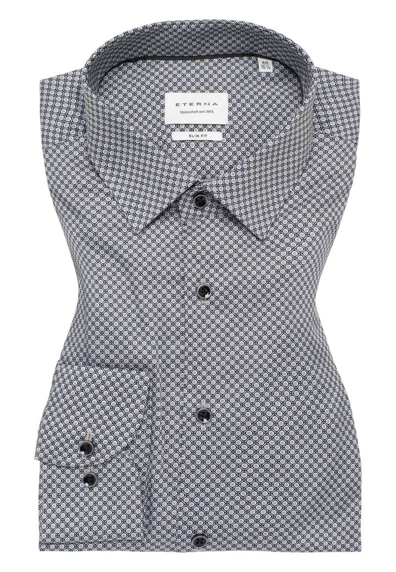 ETERNA - Hemd Twill Langarm grau von ETERNA