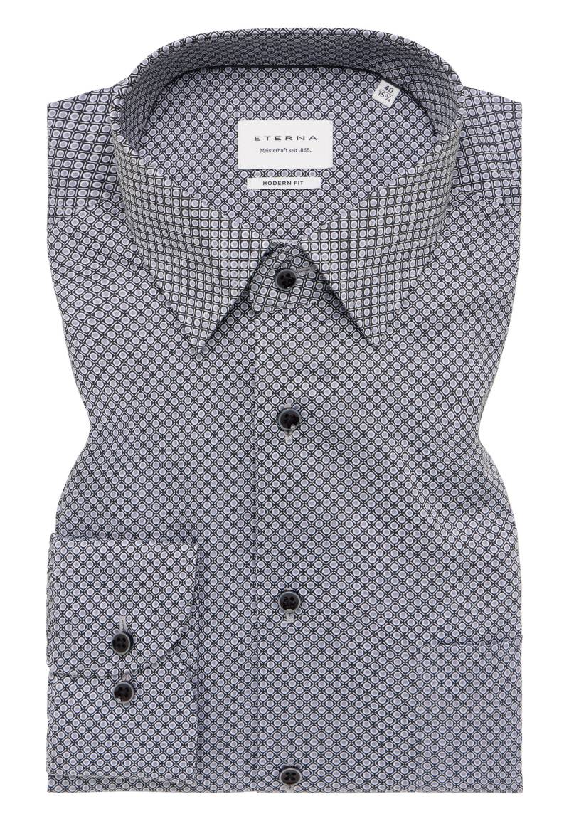 ETERNA - Hemd Twill Langarm grau von ETERNA