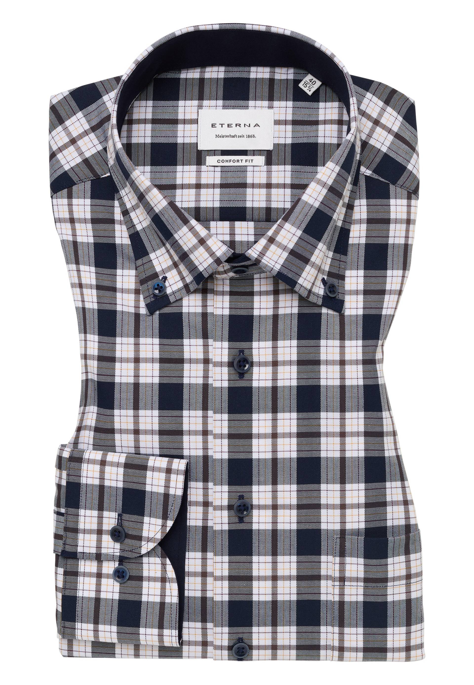 ETERNA - Hemd Twill Langarm navy von ETERNA