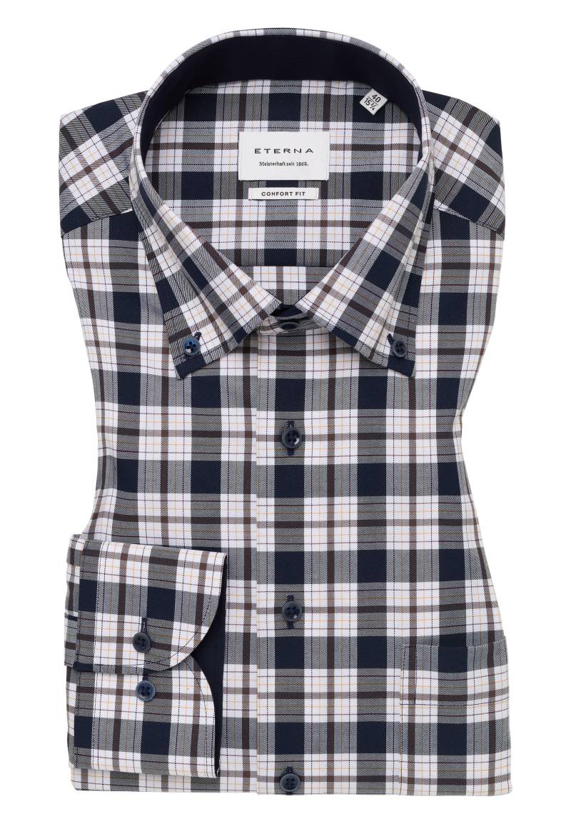 ETERNA - Hemd Twill Langarm navy von ETERNA