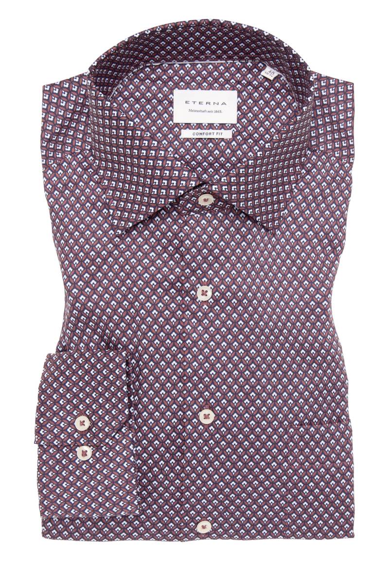 ETERNA - Hemd Twill Langarm rot - Gr. - 48 von ETERNA