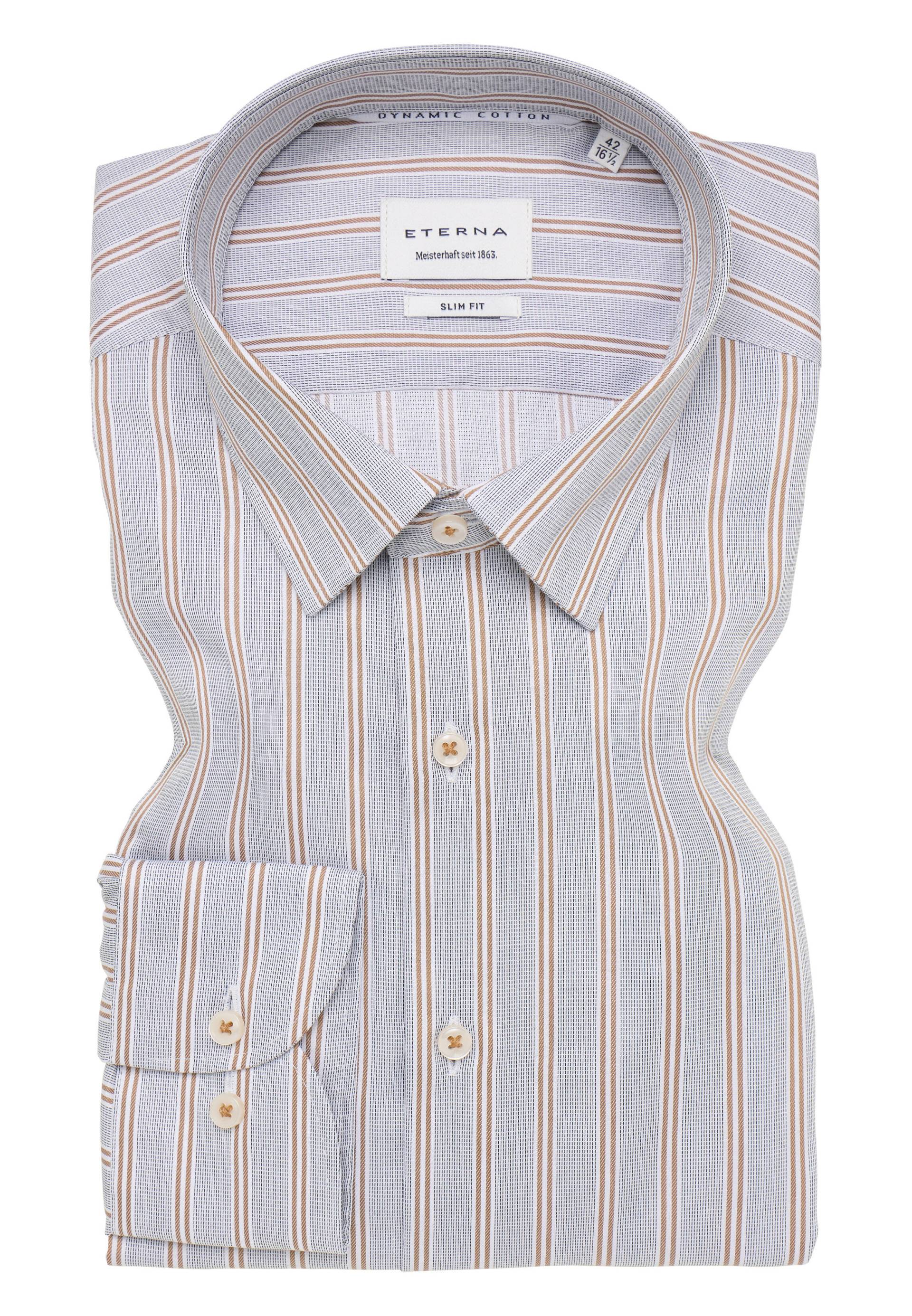 ETERNA - Hemd Twill Langarm taupe von ETERNA