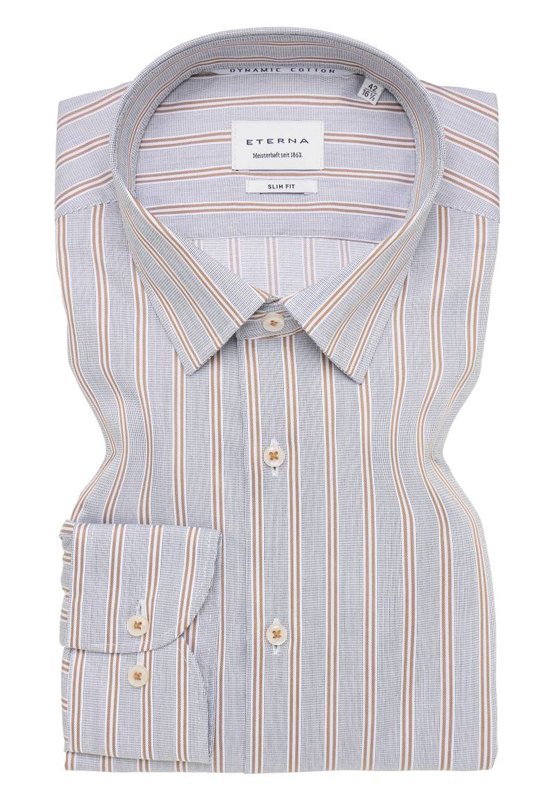 ETERNA - Hemd Twill Langarm taupe von ETERNA