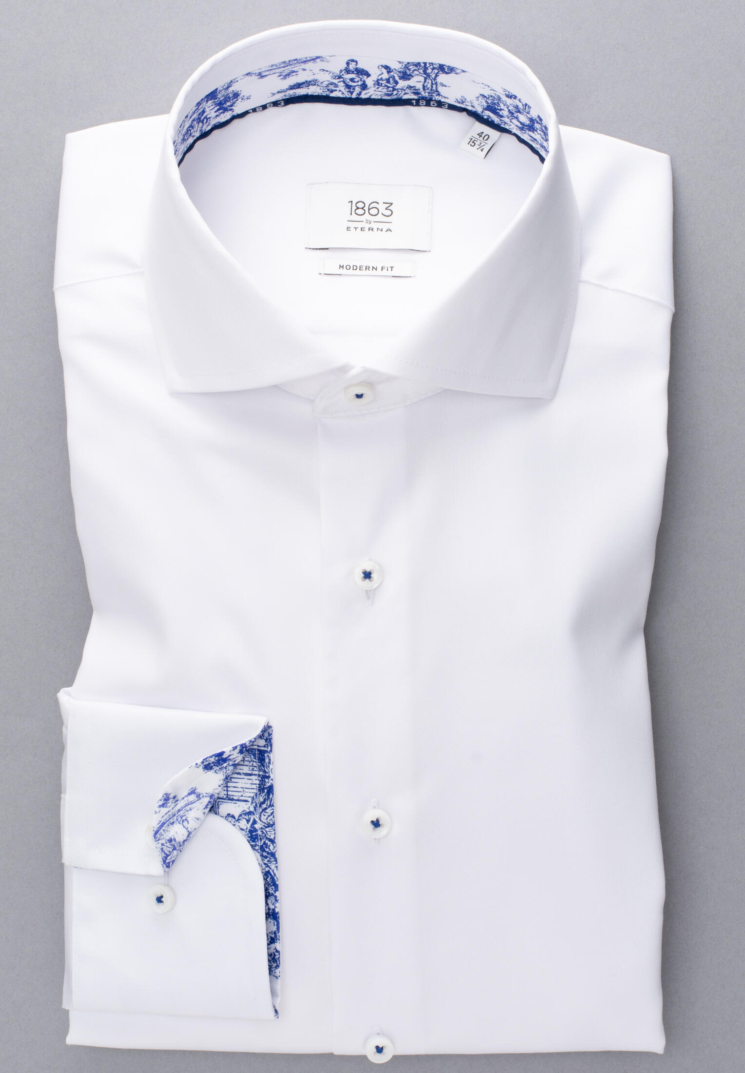 ETERNA - Hemd Twill Langarm weiß von ETERNA