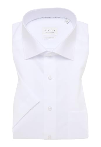 ETERNA Herren Businesshemd Kurzarm Comfort FIT | Weiß | Classic Kent - Kragen Gr. 46 von ETERNA