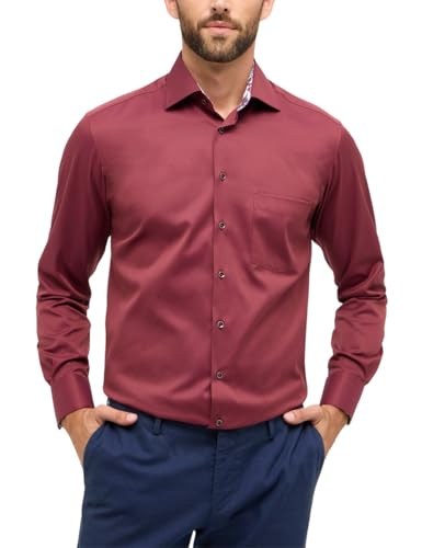 ETERNA Herren Cover Shirt MODERN FIT 1/1 Bordeaux 40_H_1/1 von ETERNA