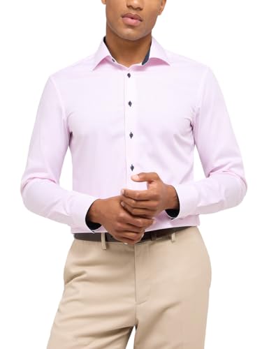 ETERNA Herren Fineliner Twill-Hemd Slim FIT 1/1 rosa 40_H_1/1 von ETERNA