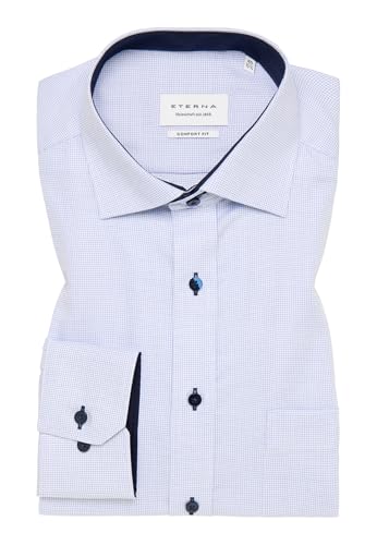 ETERNA Comfort Fit Hemd Business (DE/NL/SE/PL, Kragenweite, 43, Regular, Regular, Hellblau) von ETERNA