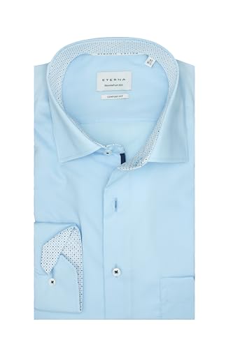ETERNA Herren Langarm Hemd Comfort FIT | Dynamic Cotton™ | Hellblau | 100% Baumwolle | Kentkragen mit Ausputz Gr. 49 von ETERNA