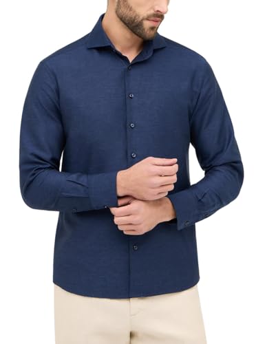 ETERNA Herren Linen Shirt MODERN FIT 1/1 Midnight 44_H_1/1 von ETERNA