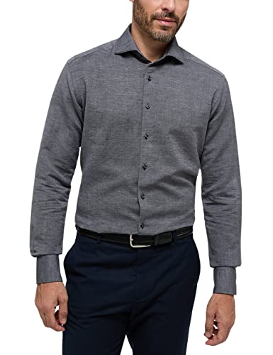 ETERNA Herren Linen Shirt MODERN FIT 1/1 schwarz 40_H_1/1 von ETERNA